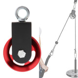 Maxbell Solid Pulley Block Gym Equipment Hanging Lifting Rope Fitness Mute Swivel Red 95mm - Aladdin Shoppers