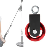 Maxbell Solid Pulley Block Gym Equipment Hanging Lifting Rope Fitness Mute Swivel Red 95mm - Aladdin Shoppers