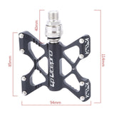 Maxbell Bike Flat Platform Pedals Mountain Bicycle Cycle 9/16'' Parts Black - Aladdin Shoppers