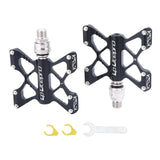 Maxbell Bike Flat Platform Pedals Mountain Bicycle Cycle 9/16'' Parts Black - Aladdin Shoppers