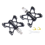 Maxbell Bike Flat Platform Pedals Mountain Bicycle Cycle 9/16'' Parts Black - Aladdin Shoppers