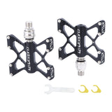 Maxbell Bike Flat Platform Pedals Mountain Bicycle Cycle 9/16'' Parts Black - Aladdin Shoppers