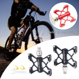 Maxbell Bike Flat Platform Pedals Mountain Bicycle Cycle 9/16'' Parts Black - Aladdin Shoppers