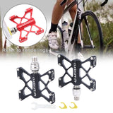 Maxbell Bike Flat Platform Pedals Mountain Bicycle Cycle 9/16'' Parts Black - Aladdin Shoppers