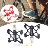 Maxbell Bike Flat Platform Pedals Mountain Bicycle Cycle 9/16'' Parts Black - Aladdin Shoppers