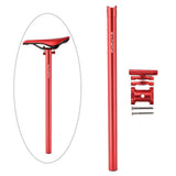 Maxbell Bicycle Seatpost Adjustable Support Stem Plum Shaped Tubing for Folding Bike Red 31.8x600mm - Aladdin Shoppers