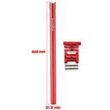 Maxbell Bicycle Seatpost Adjustable Support Stem Plum Shaped Tubing for Folding Bike Red 31.8x600mm - Aladdin Shoppers