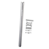 Maxbell Bicycle Seatpost Adjustable Support Stem Plum Shaped Tubing for Folding Bike Silver 31.8x600mm - Aladdin Shoppers