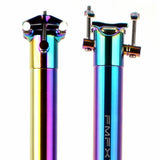 Maxbell Bicycle Seatpost Adjustable Support Stem Plum Shaped Tubing for Folding Bike Silver 31.8x600mm - Aladdin Shoppers