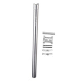 Maxbell Bicycle Seatpost Adjustable Support Stem Plum Shaped Tubing for Folding Bike Silver 31.8x600mm - Aladdin Shoppers