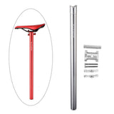 Maxbell Bicycle Seatpost Adjustable Support Stem Plum Shaped Tubing for Folding Bike Silver 31.8x600mm - Aladdin Shoppers