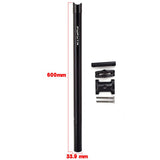 Maxbell Bicycle Seatpost Adjustable Support Stem Plum Shaped Tubing for Folding Bike Black 33.9x600mm - Aladdin Shoppers