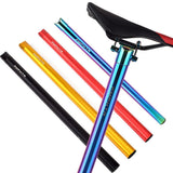 Maxbell Bicycle Seatpost Adjustable Support Stem Plum Shaped Tubing for Folding Bike Titanium 33.9x600mm - Aladdin Shoppers