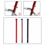 Maxbell Bicycle Seatpost Adjustable Support Stem Plum Shaped Tubing for Folding Bike Titanium 33.9x600mm - Aladdin Shoppers