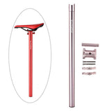 Maxbell Bicycle Seatpost Adjustable Support Stem Plum Shaped Tubing for Folding Bike Titanium 33.9x600mm - Aladdin Shoppers