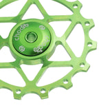 Maxbell 13/15T Ceramic Bearing Jockey Pulley Wheel Bike Rear Derailleur Green 13T - Aladdin Shoppers