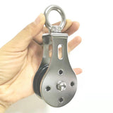 Maxbell Stainless Steel Pulley Single Wheel Swivel Lifting Rope Pulley Block 1PC - Aladdin Shoppers