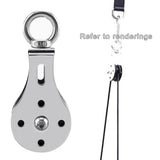Maxbell Stainless Steel Pulley Single Wheel Swivel Lifting Rope Pulley Block 1PC - Aladdin Shoppers