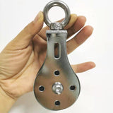 Maxbell Stainless Steel Pulley Single Wheel Swivel Lifting Rope Pulley Block 1PC - Aladdin Shoppers