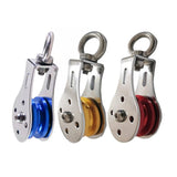 Maxbell Lifting Rope Pulley Block Swivel Hanging Wire Towing Wheel Heavy Duty Red - Aladdin Shoppers