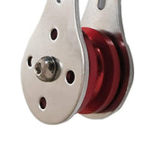 Maxbell Lifting Rope Pulley Block Swivel Hanging Wire Towing Wheel Heavy Duty Red - Aladdin Shoppers