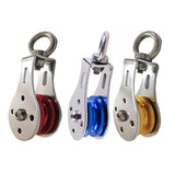 Maxbell Lifting Rope Pulley Block Swivel Hanging Wire Towing Wheel Heavy Duty Red - Aladdin Shoppers