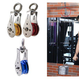 Maxbell Lifting Rope Pulley Block Swivel Hanging Wire Towing Wheel Heavy Duty Red - Aladdin Shoppers