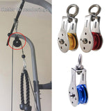 Maxbell Lifting Rope Pulley Block Swivel Hanging Wire Towing Wheel Heavy Duty Red - Aladdin Shoppers