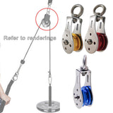 Maxbell Lifting Rope Pulley Block Swivel Hanging Wire Towing Wheel Heavy Duty Red - Aladdin Shoppers