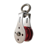 Maxbell Lifting Rope Pulley Block Swivel Hanging Wire Towing Wheel Heavy Duty Red - Aladdin Shoppers