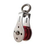 Maxbell Lifting Rope Pulley Block Swivel Hanging Wire Towing Wheel Heavy Duty Red - Aladdin Shoppers
