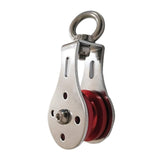 Maxbell Lifting Rope Pulley Block Swivel Hanging Wire Towing Wheel Heavy Duty Red - Aladdin Shoppers