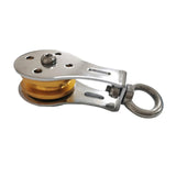 Maxbell Lifting Rope Pulley Block Swivel Hanging Wire Towing Wheel Heavy Duty Gold - Aladdin Shoppers
