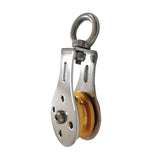 Maxbell Lifting Rope Pulley Block Swivel Hanging Wire Towing Wheel Heavy Duty Gold - Aladdin Shoppers
