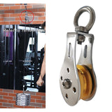 Maxbell Lifting Rope Pulley Block Swivel Hanging Wire Towing Wheel Heavy Duty Gold - Aladdin Shoppers