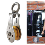 Maxbell Lifting Rope Pulley Block Swivel Hanging Wire Towing Wheel Heavy Duty Gold - Aladdin Shoppers