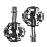 Maxbell Double Platform Bicycle Pedals Dual Compatible with Shimano SPD BMX MTB Black - Aladdin Shoppers