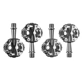 Maxbell Double Platform Bicycle Pedals Dual Compatible with Shimano SPD BMX MTB Black - Aladdin Shoppers