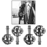 Maxbell Double Platform Bicycle Pedals Dual Compatible with Shimano SPD BMX MTB Black - Aladdin Shoppers