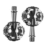 Maxbell Double Platform Bicycle Pedals Dual Compatible with Shimano SPD BMX MTB Black - Aladdin Shoppers