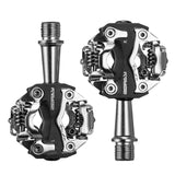 Maxbell Double Platform Bicycle Pedals Dual Compatible with Shimano SPD BMX MTB Black - Aladdin Shoppers