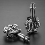 Maxbell Double Platform Bicycle Pedals Dual Compatible with Shimano SPD BMX MTB Black - Aladdin Shoppers