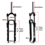 Maxbell Mountain Bike Fork Travel 100mm Adjustment Locking for MTB Bicycle 29inch - Aladdin Shoppers
