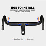 Maxbell Carbon Integrated Handlebars for Road Bicycle 28.6*400/420/440mm 400x110mm - Aladdin Shoppers