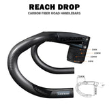 Maxbell Carbon Integrated Handlebars for Road Bicycle 28.6*400/420/440mm 420x90mm - Aladdin Shoppers
