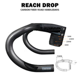 Maxbell Carbon Integrated Handlebars for Road Bicycle 28.6*400/420/440mm 440x80mm - Aladdin Shoppers