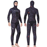 Maxbell 7mm Neoprene Swetsuits Deep Diving Wetsuit for Spearfishing Men Orange L - Aladdin Shoppers