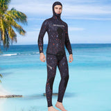 Maxbell 7mm Neoprene Swetsuits Deep Diving Wetsuit for Spearfishing Men Orange L - Aladdin Shoppers