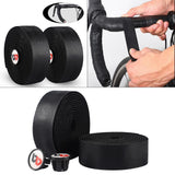 Maxbell 2Pcs Handlebar Tape Ergonomic Comfort for Fishing Rods Badminton Rackets Black - Aladdin Shoppers