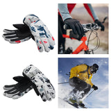 Maxbell Winter Cycling Gloves Anti-Slip Elastic Cuff for Bicycle Bike Red White - Aladdin Shoppers